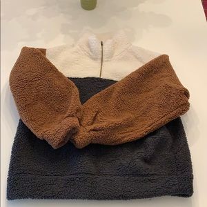 Comfy Sherpa Half Zip Pullover